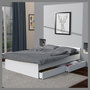 Voir la diapositive 4 : Lit avec rangements 140x190 cm, 2 tiroirs et tête de lit CAMA