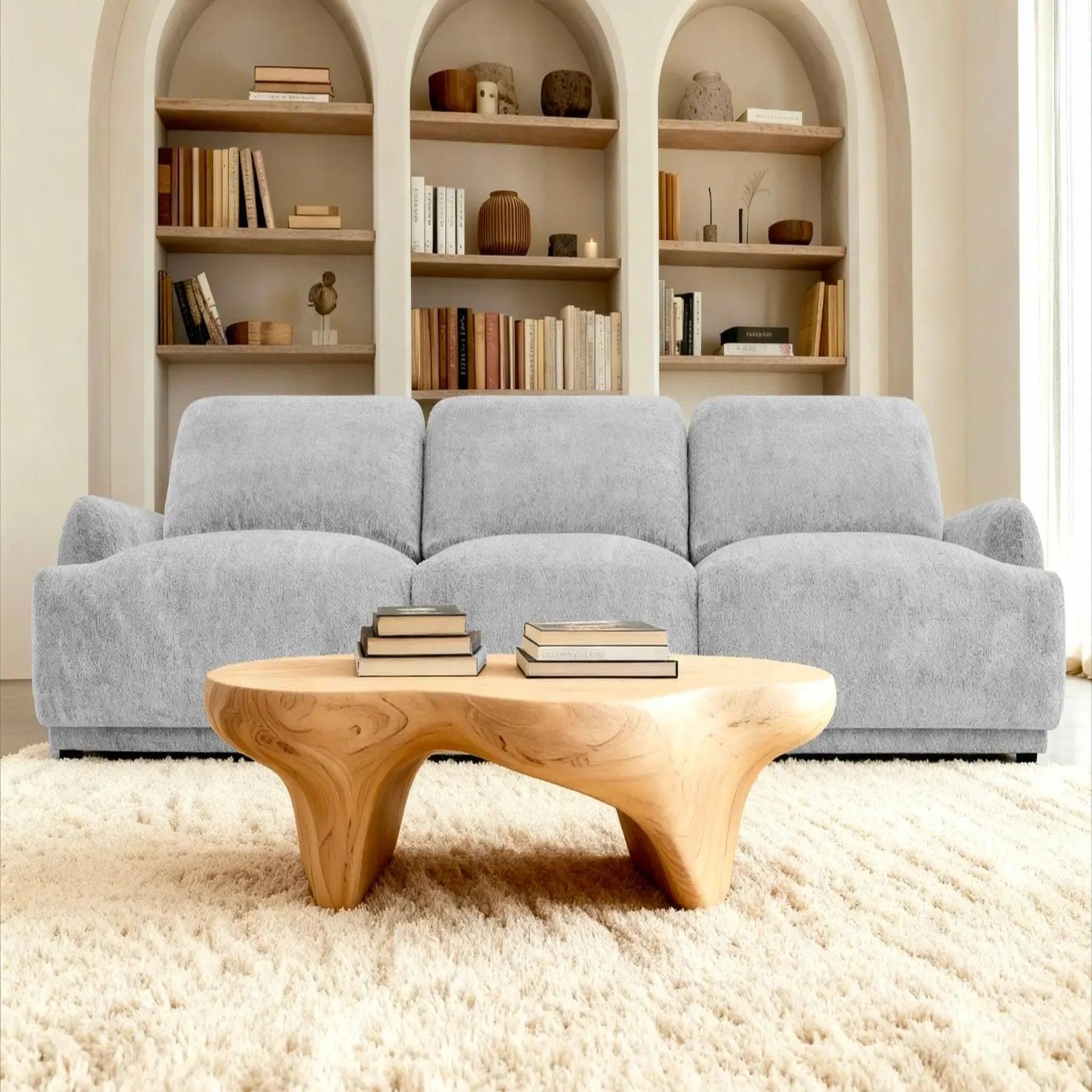 Voir la diapositive 5 : CASANOVA PARIS Rosalie - canapé droit tissu chenille 3 places