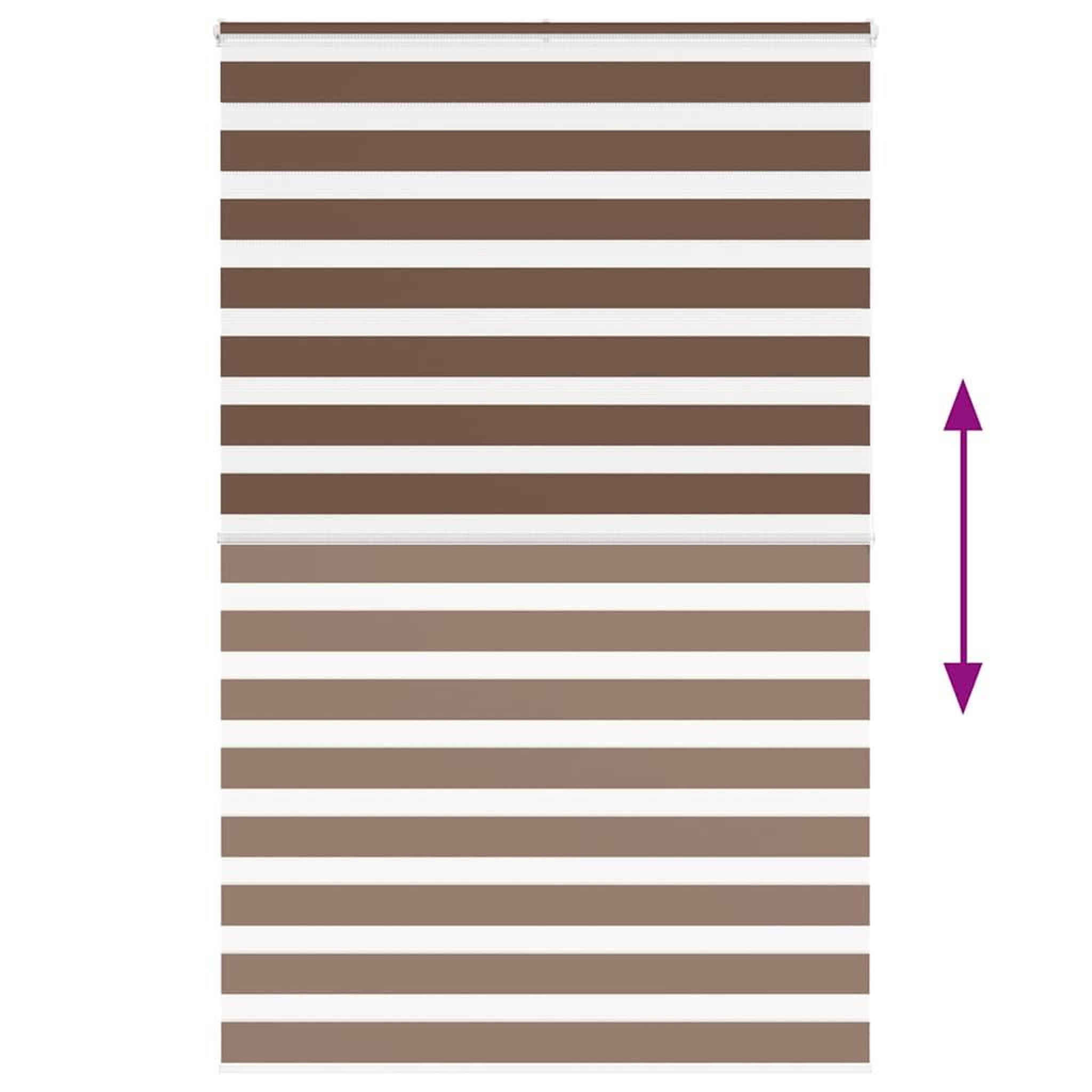 Voir la diapositive 5 : VIDAXL Store zebre marron 145x200cm largeur du tissu 140,9cm polyester