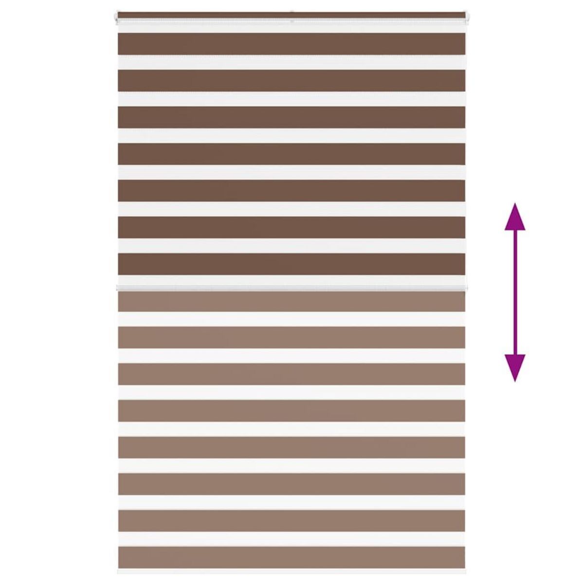 VIDAXL Store zebre marron 145x200cm largeur du tissu 140,9cm polyester