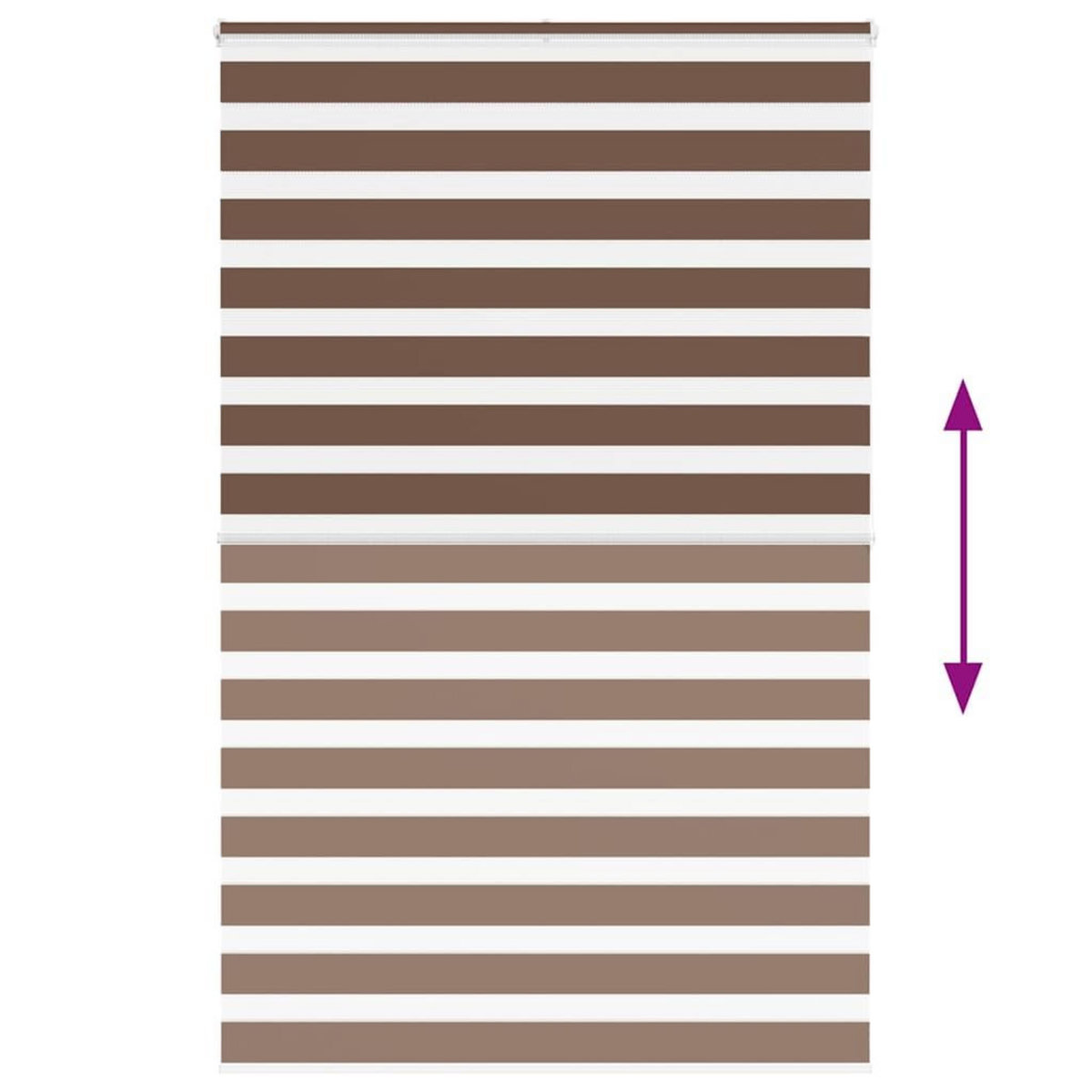 VIDAXL Store zebre marron 145x200cm largeur du tissu 140,9cm polyester