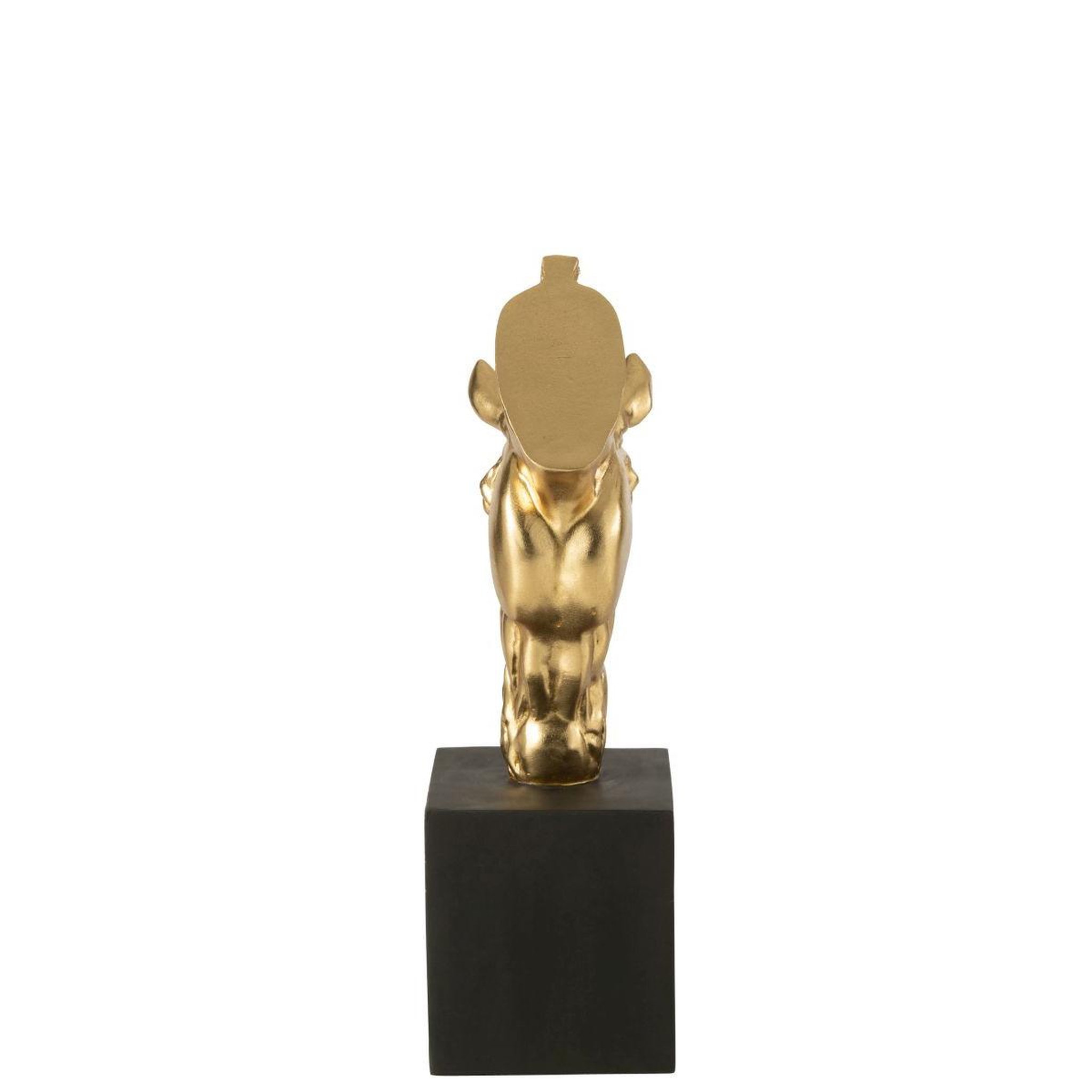 Voir la diapositive 4 : J-LINE Tête de cheval sur socle  hollywood  44cm doré