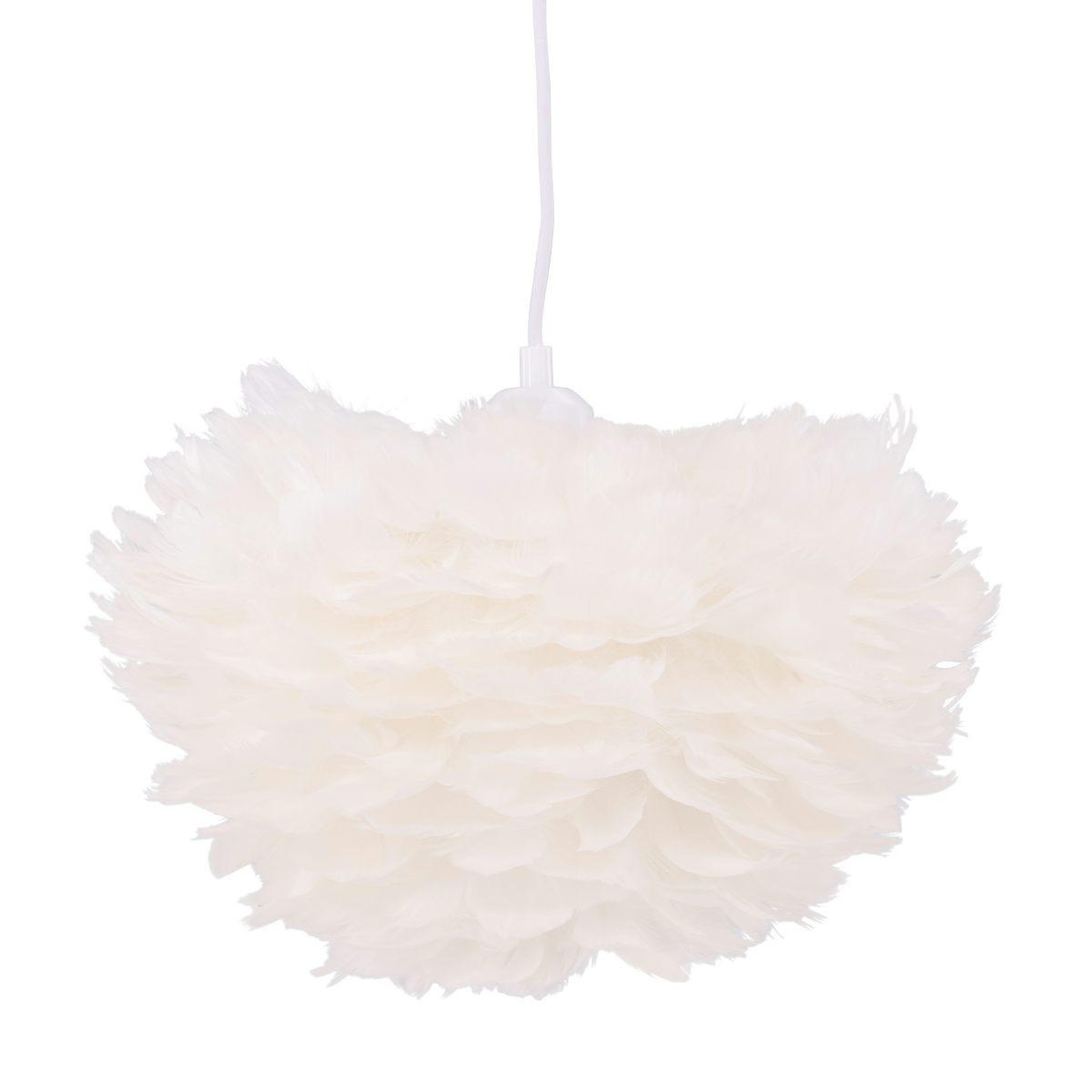 Paris Prix Lampe suspension en plume  nicola  35cm blanc