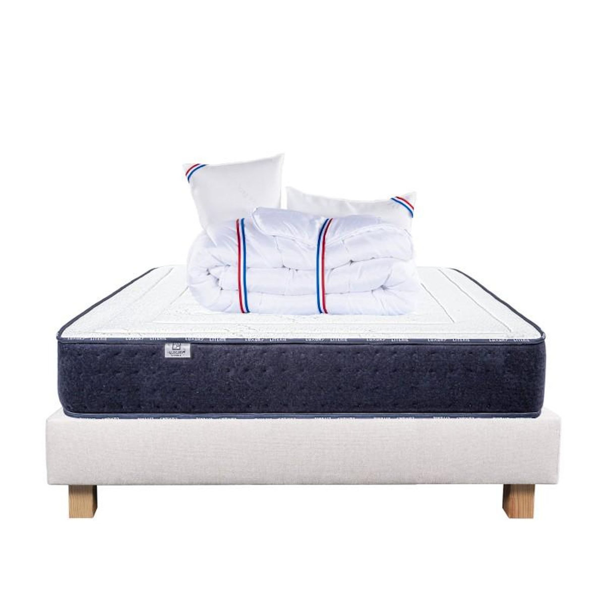 LUXURY LITERIE Ensemble literie mousse, Nuage Ferme, Beige