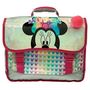 Voir la diapositive 2 : DISNEY Cartable 38 cm avec pompon polyester argent imprimé têtes MINNIE DISNEY