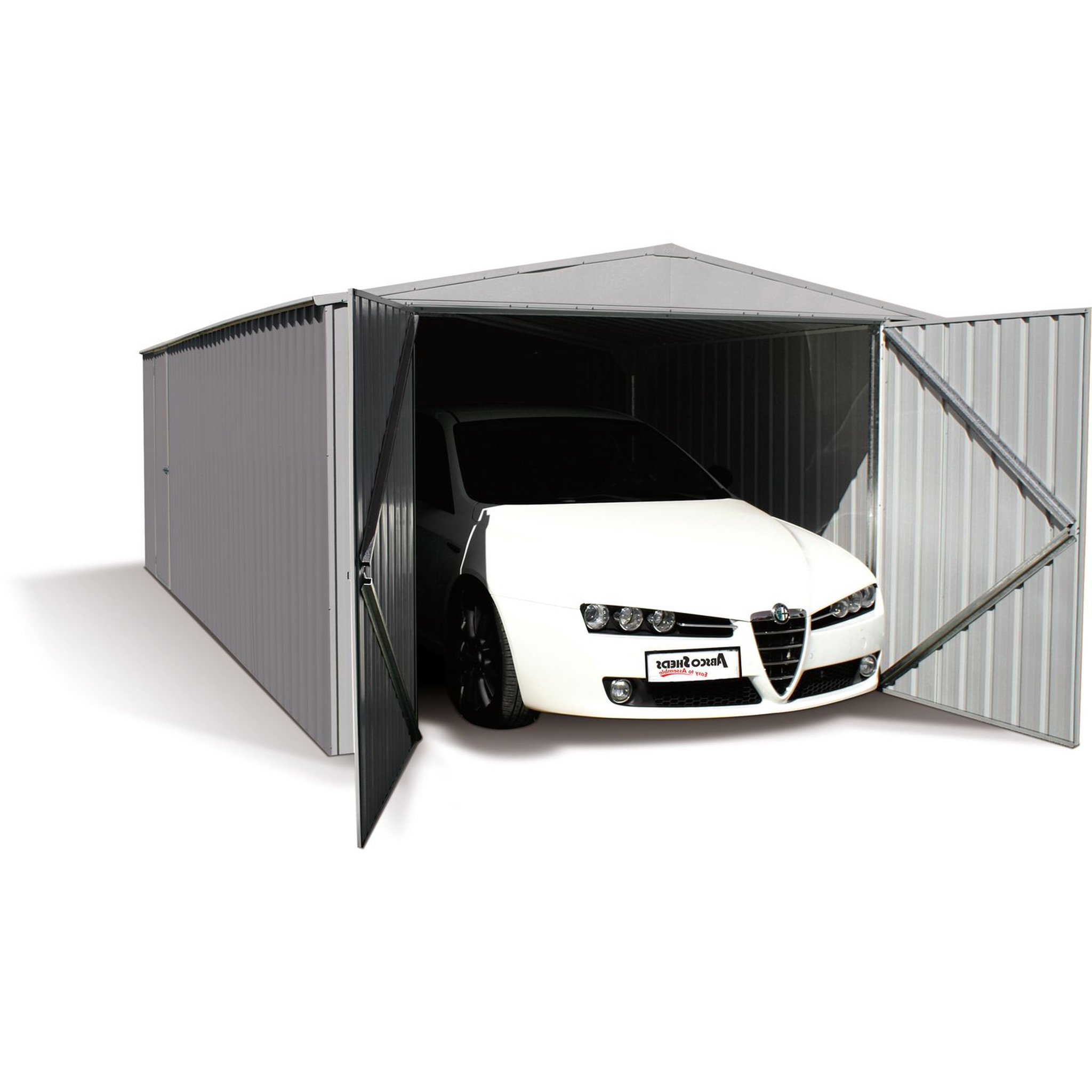 Voir la diapositive 2 : Forest Style Garage - Métal galvanisé gris - 17,9m² - MELTON