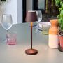 Voir la diapositive 3 : Lumisky Lampe de table sans fil EMILY Marron Aluminium H25cm