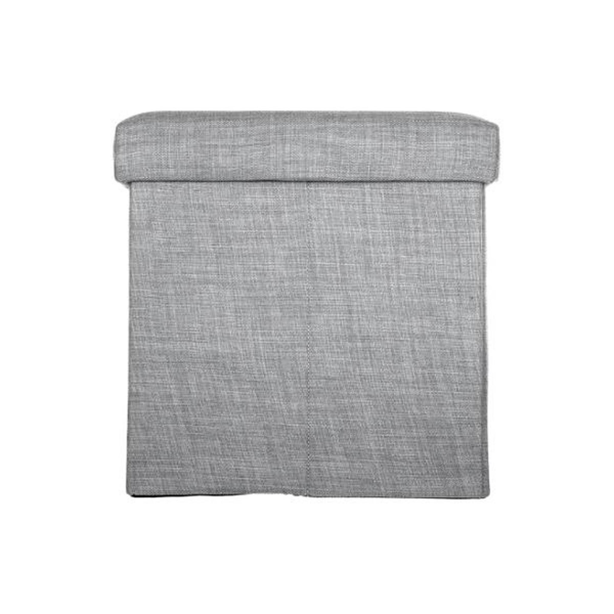 Voir la diapositive 2 : ATMOSPHERA Pouf coffre pliable  tomaz  38cm gris clair