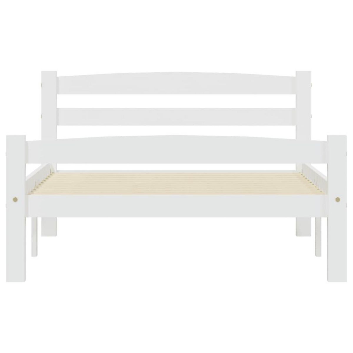 VIDAXL Cadre de lit sans matelas blanc bois de pin massif 90x200 cm