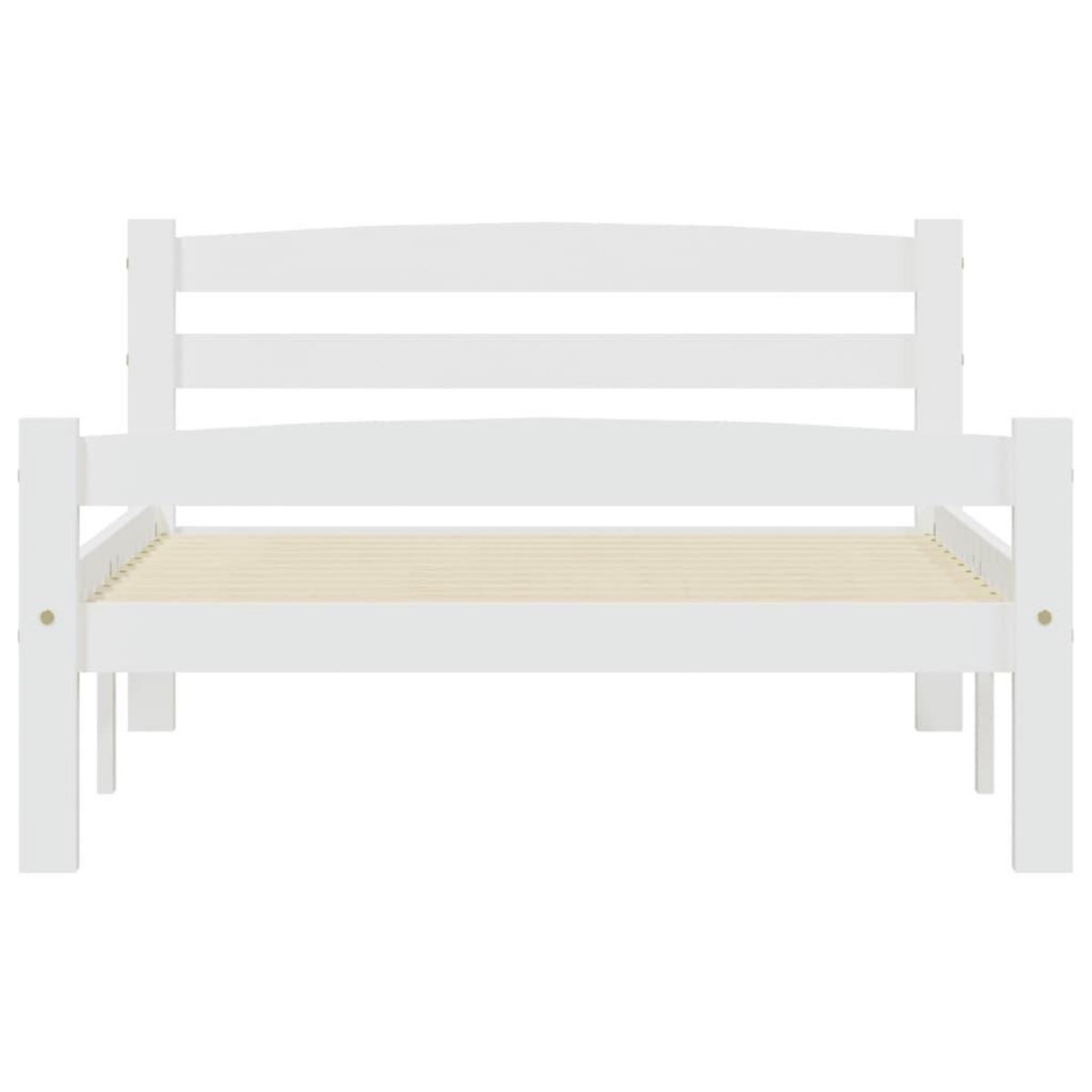 VIDAXL Cadre de lit sans matelas blanc bois de pin massif 90x200 cm
