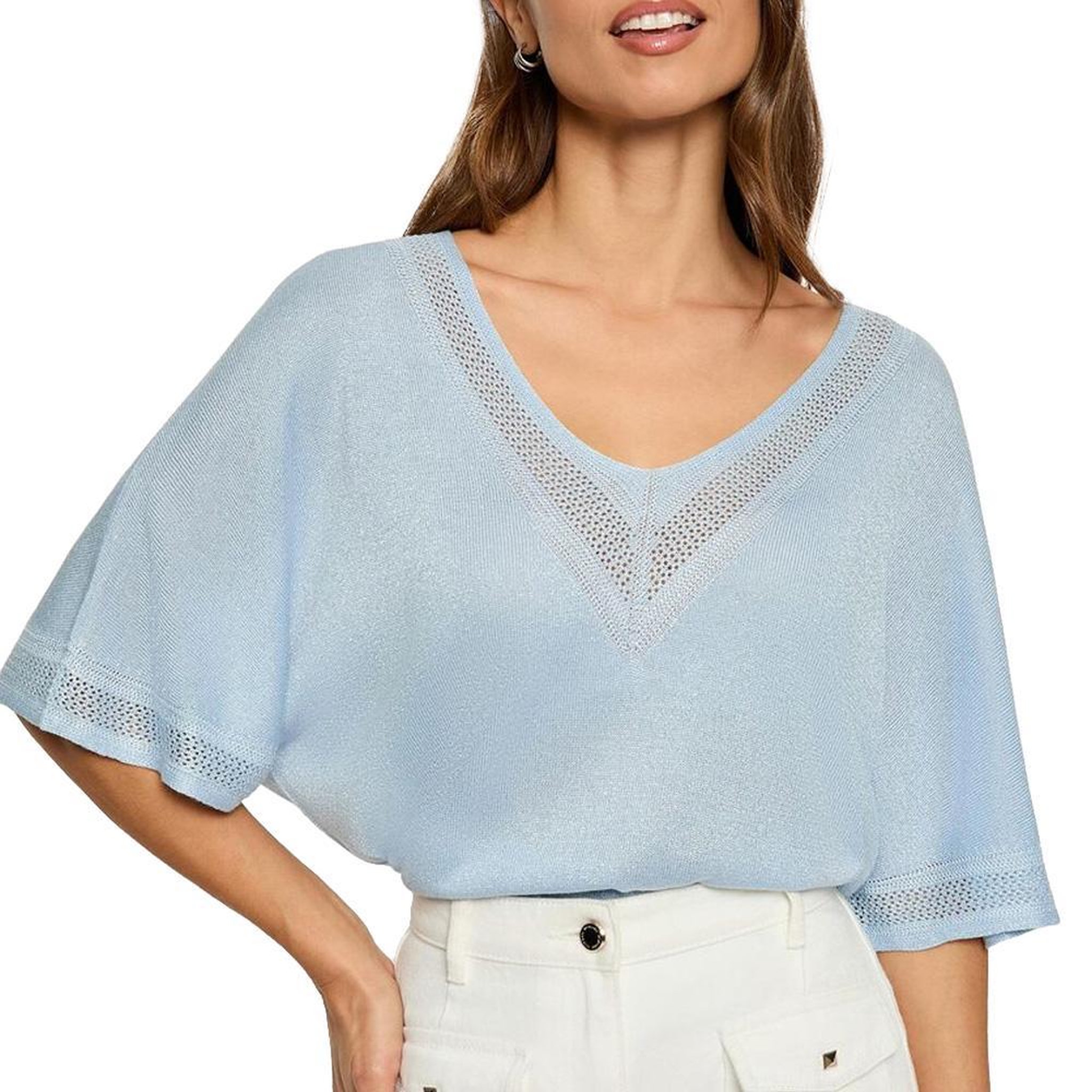 Voir la diapositive 1 : MORGAN Pull Bleu Clair Femme Morgan MCHRIS
