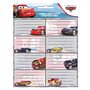  Lot de 16 étiquette Cars Disney cahier enfant ecole voiture