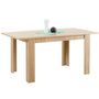 Voir la diapositive 1 : HomeStyle4U Table à Manger Extensible en Chêne Naturel 120x80 cm pour 6 Personnes