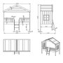Voir la diapositive 4 : Paris Prix Lit Cabane Enfant  Housebed  90x200cm Blanc