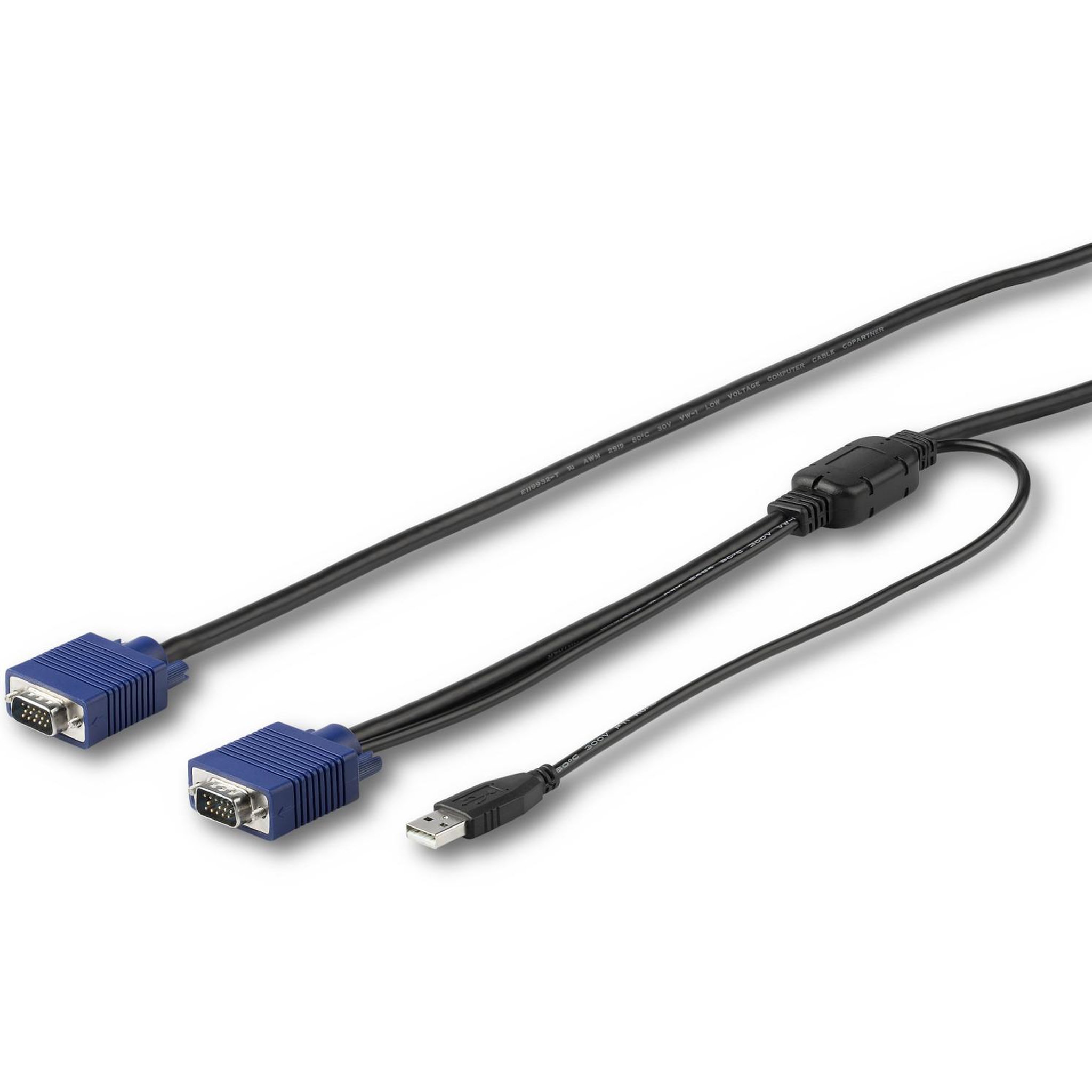 Voir la diapositive 2 : Startech Startech.com câble switch kvm usb vga de 3 m pour consoles