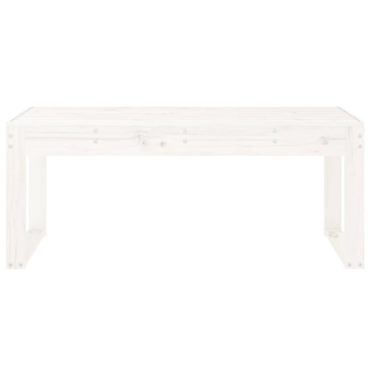 VIDAXL Banc de jardin blanc 110x38x45 cm bois massif de pin