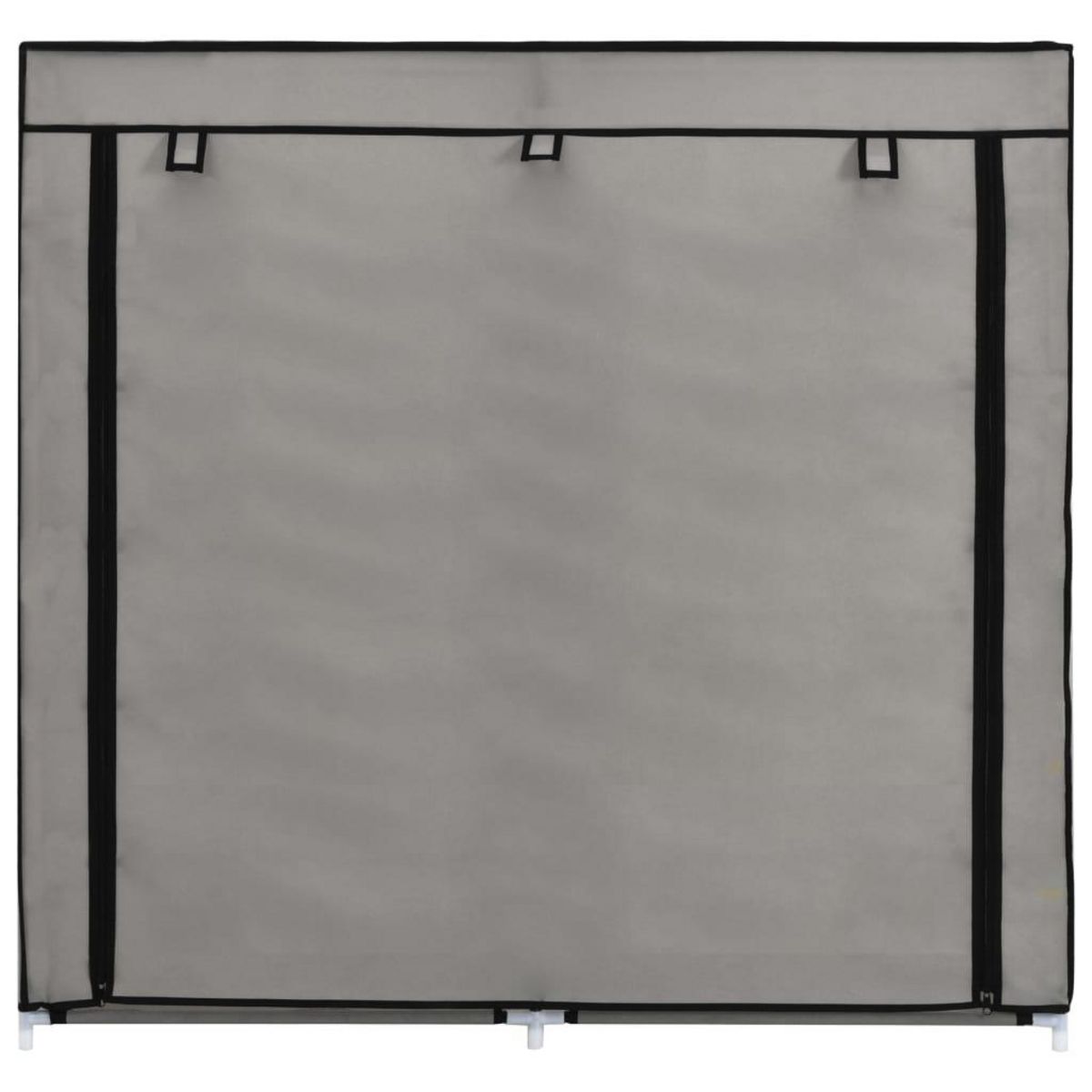 VIDAXL Armoire a chaussures avec housse Gris 115x28x110 cm Tissu