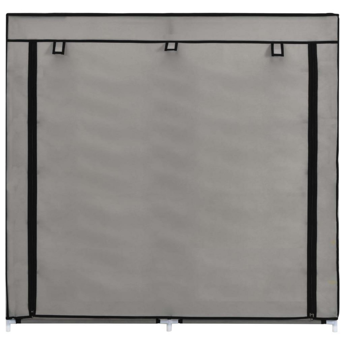 VIDAXL Armoire a chaussures avec housse Gris 115x28x110 cm Tissu