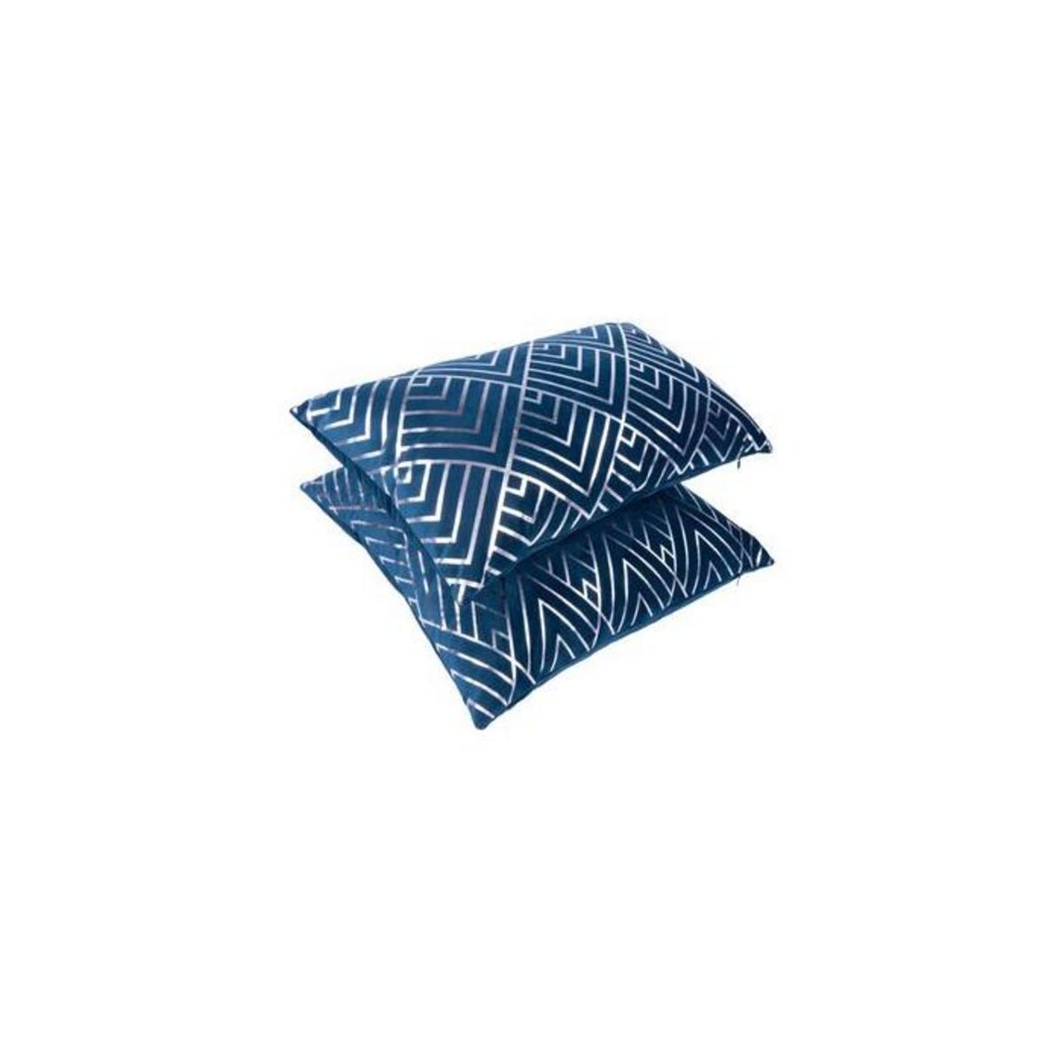 Paris Prix Lot de 2 Coussins Déco  Prisma II  30x50cm Bleu