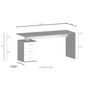 Voir la diapositive 5 : Bureau droit 3 tiroirs L160 cm VASTO