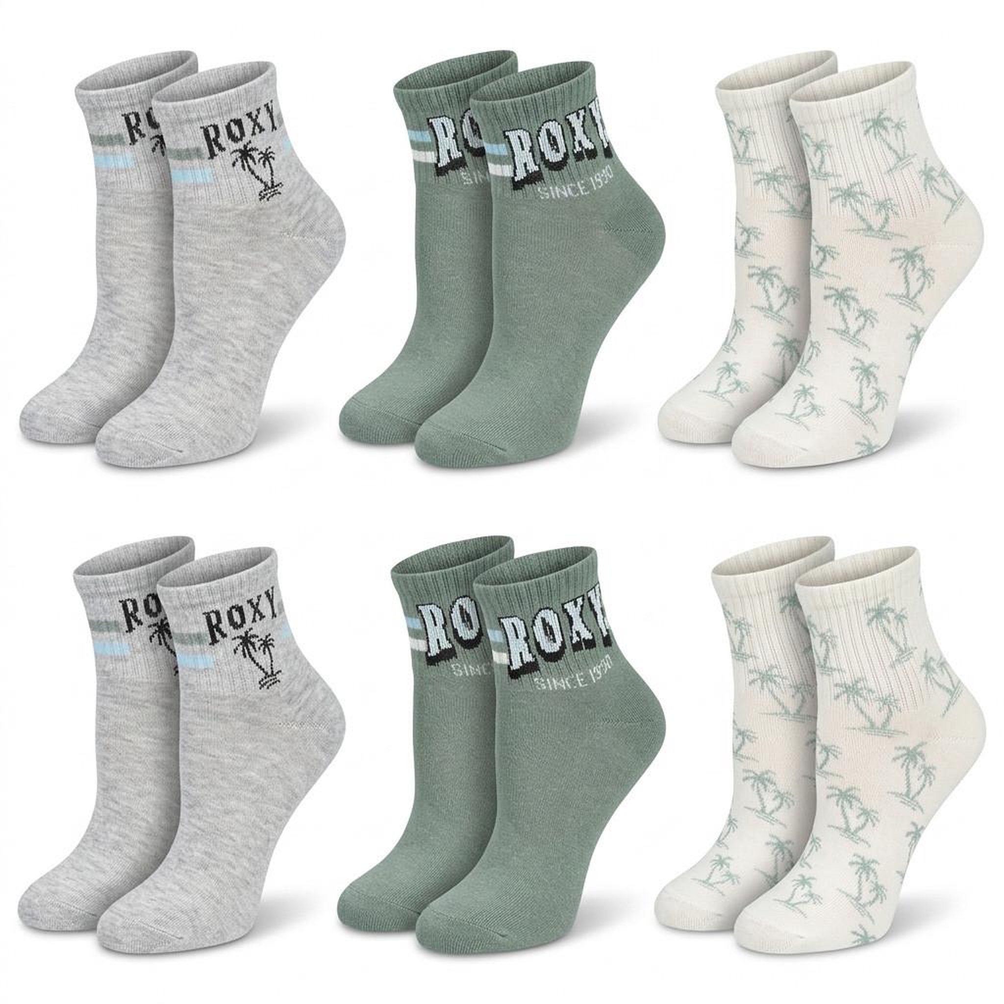 Voir la diapositive 1 : ROXY Roxy chaussettes fille sneaker pack 6 (lot) - coton respirant