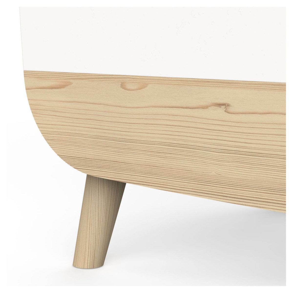 Coffre à jouets avec couvercle blanc LINIA 