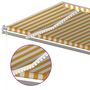 Voir la diapositive 5 : VIDAXL Auvent automatique capteur de vent/LED 600x300cm Jaune et blanc