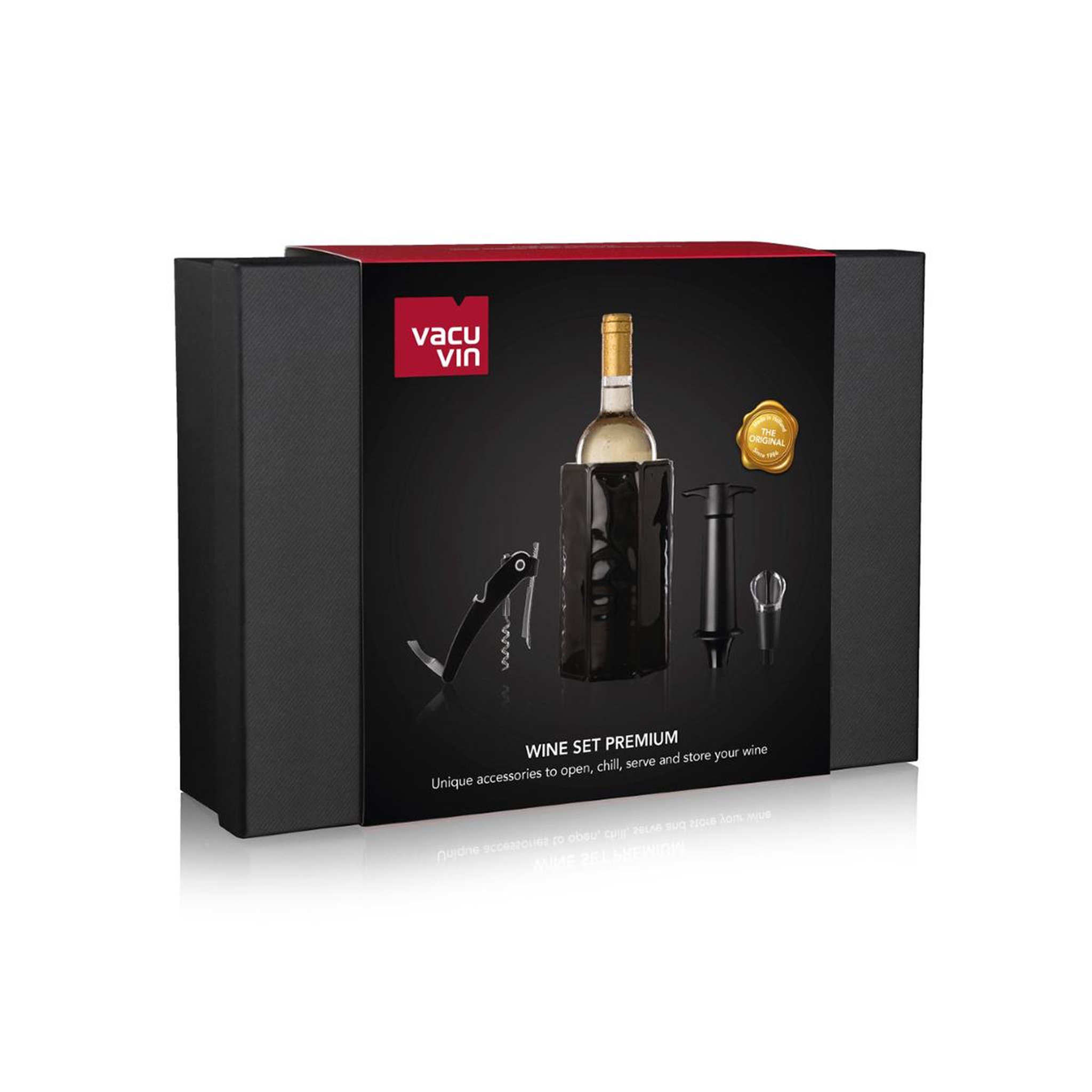 Voir la diapositive 4 : Vacu vin Coffret vin premium 4 accessoires - 3890460
