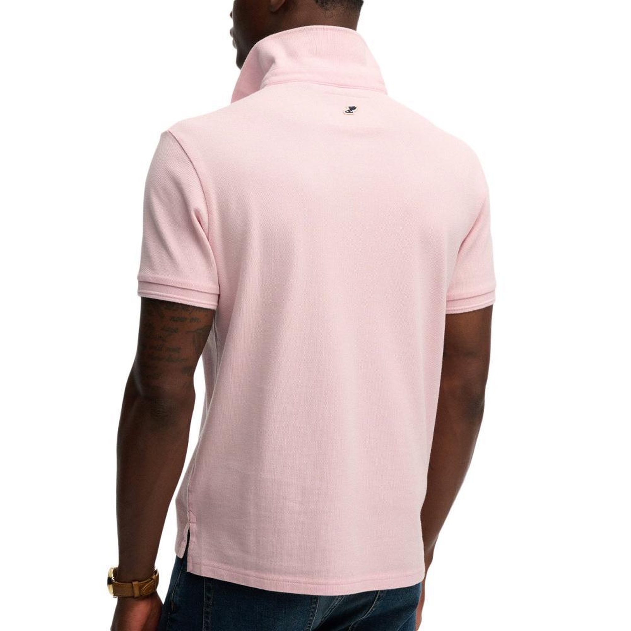 Voir la diapositive 2 : SUPERDRY Polo Rose Clair Homme Superdry Classic Pique
