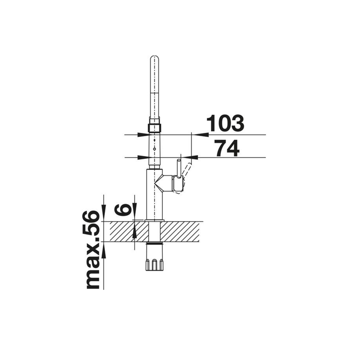 Blanco Mitigeur avec douchette inox - 525792