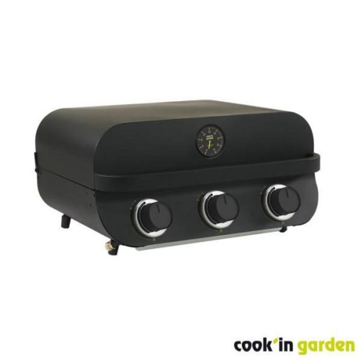AAAAA Barbecue a gaz - COOK'IN GARDEN - Flavo 60 - a poser - 3 brûleurs droits en inox - 8,4 kW - Allumage Piezzo