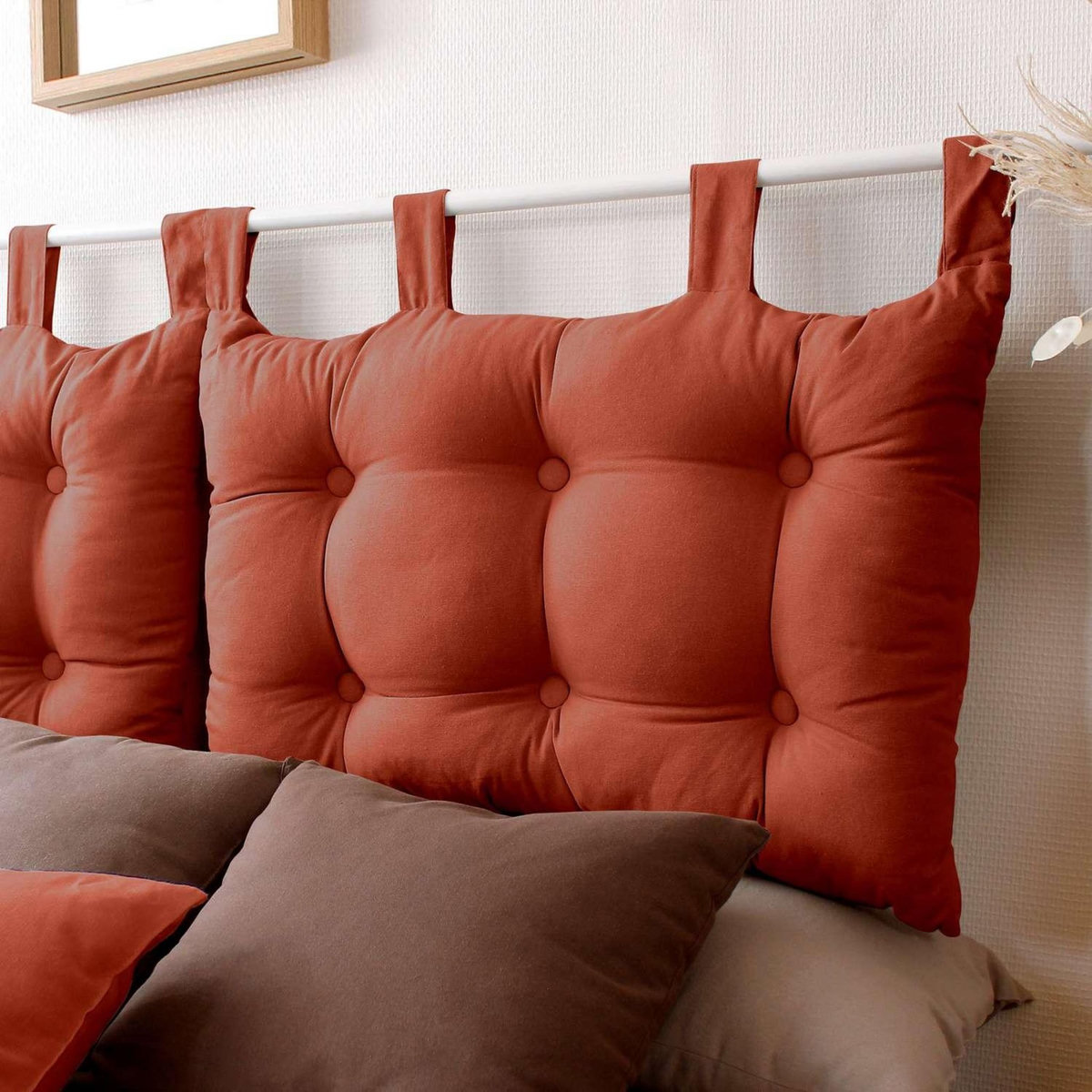 TOILINUX Tête de lit coussin Panama à suspendre