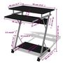 Voir la diapositive 5 : VIDAXL Bureau d'ordinateur compact avec plateau a clavier Noir