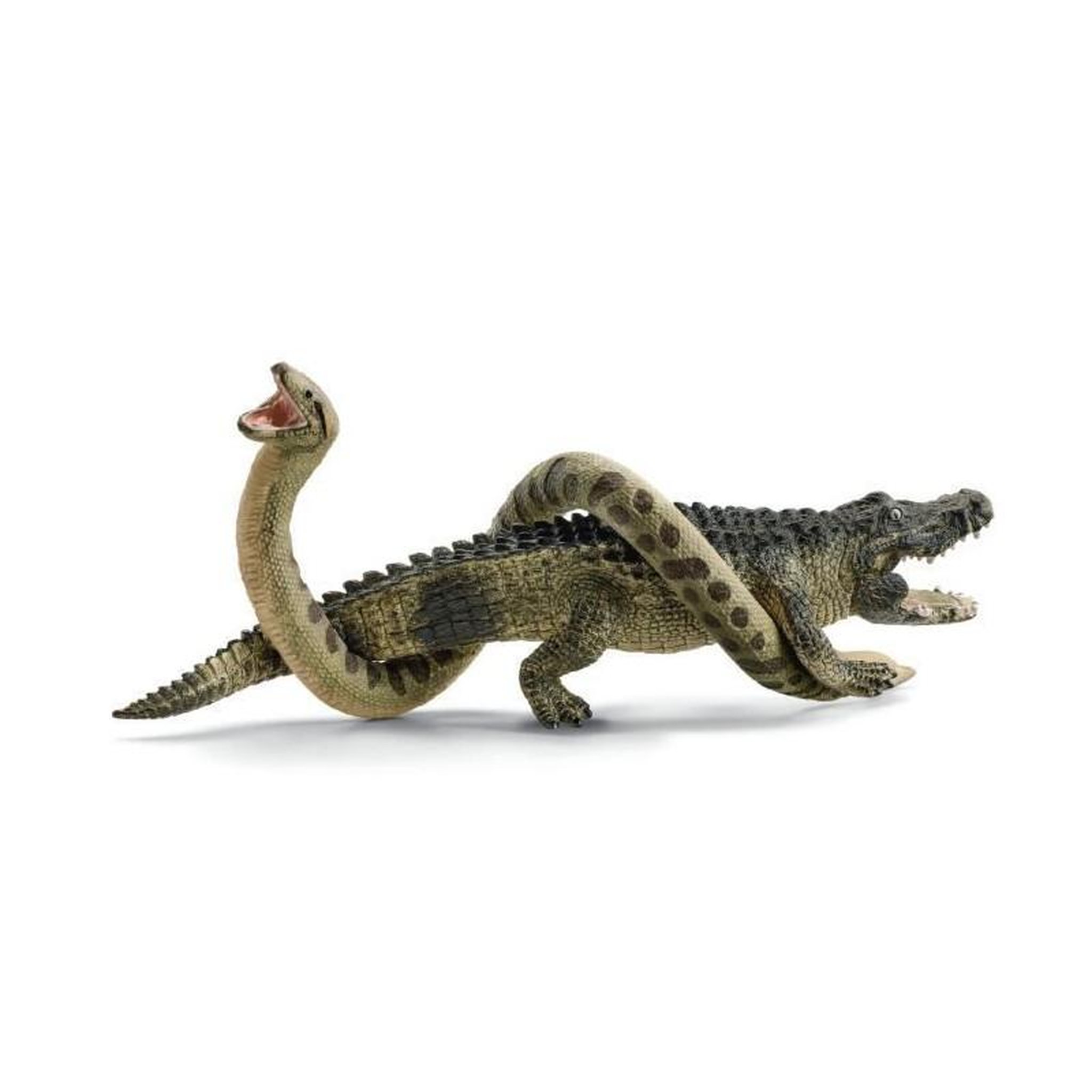 Voir la diapositive 4 : Schleich Coffret Duel Aligator/Anaconda, figurines animaux sauvages, Schleich 42559 Wild Life, Pour enfant des 3 ans