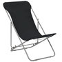 Voir la diapositive 2 : VIDAXL Chaises de plage pliables lot de 2 Acier et tissu oxford Noir
