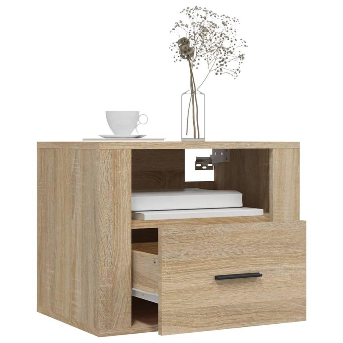 VIDAXL Tables de chevet murales 2 pcs Chene sonoma 50x36x40 cm