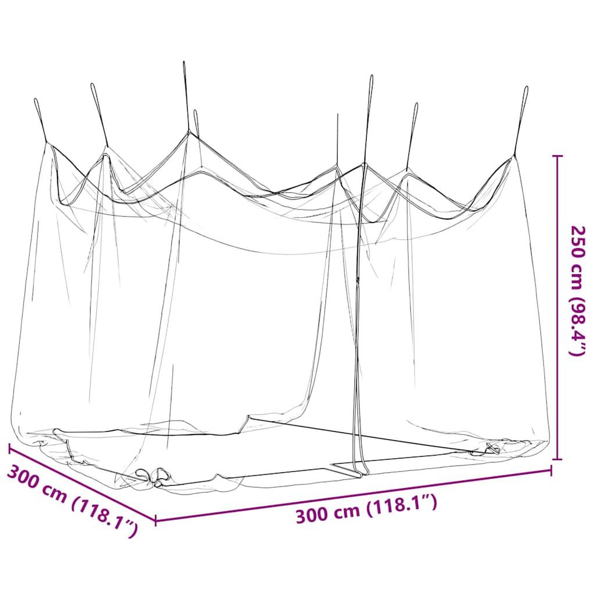 Voir la diapositive 6 : VIDAXL Moustiquaire pour interieur exterieur 156 maille 300x300x250 cm