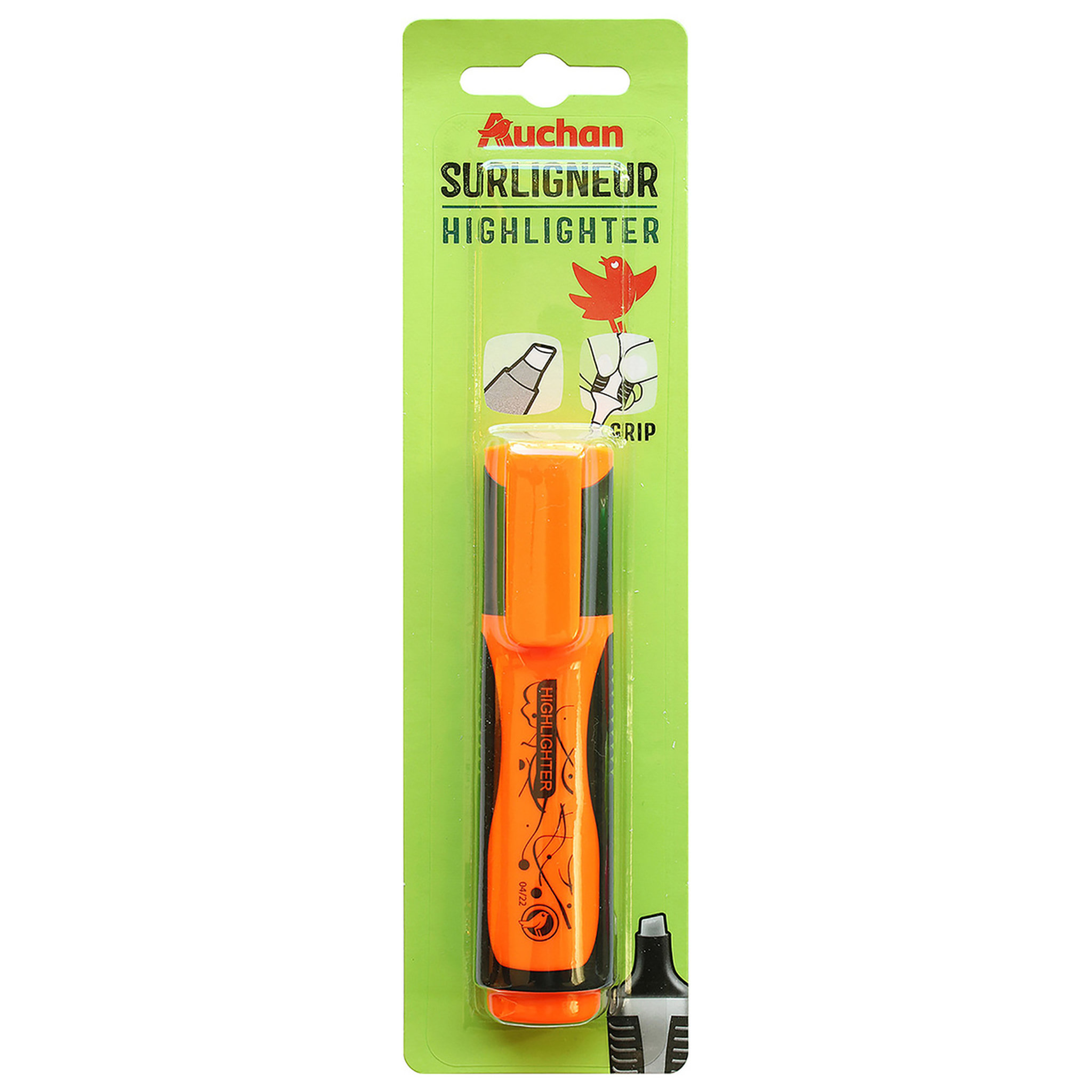 Voir la diapositive 2 : AUCHAN Surligneur orange