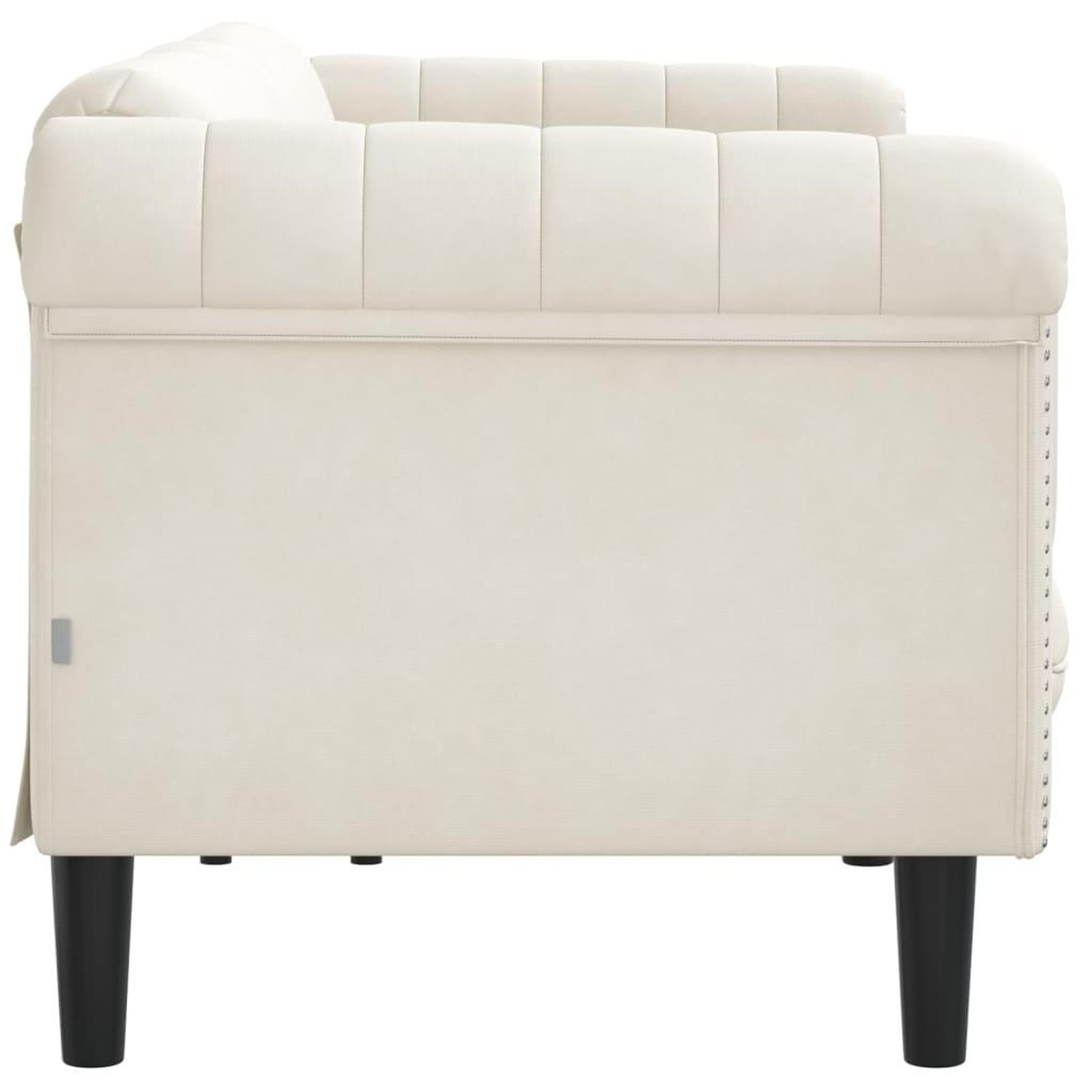 Voir la diapositive 5 : VIDAXL Canape a 3 places creme velours