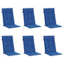 Voir la diapositive 2 : VIDAXL Coussins de chaise de jardin a dossier haut lot de 6 bleu royal