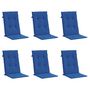 Voir la diapositive 2 : VIDAXL Coussins de chaise de jardin a dossier haut lot de 6 bleu royal