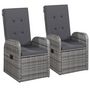 Voir la diapositive 2 : VIDAXL Ensemble a manger de jardin 3 pcs Gris