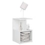 Voir la diapositive 3 : VIDAXL Tables de chevet 2pcs Blanc brillant 35x35x55cm bois ingénierie