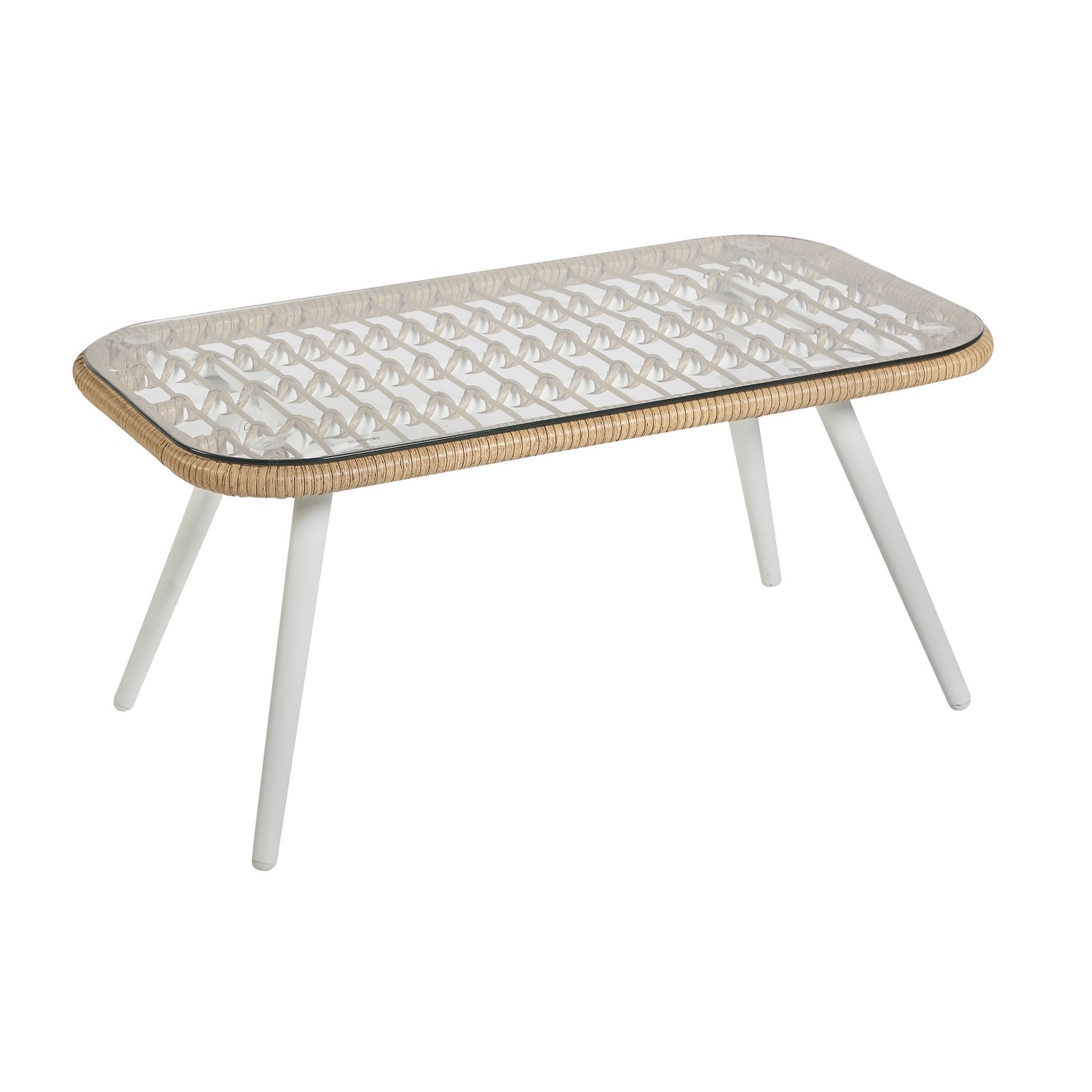 Voir la diapositive 8 : GARDENSTAR Salon bas de jardin - 4 places - Acier - Imitation osier