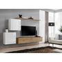 Voir la diapositive 2 : Paris Prix Ensemble Meuble TV  Switch Lamel V  250cm Naturel & Blanc