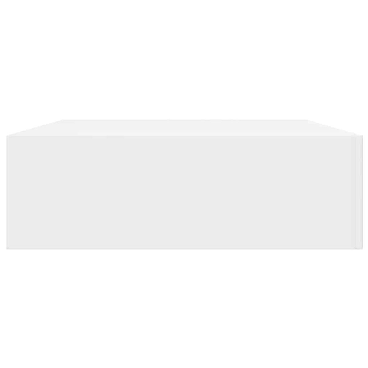 VIDAXL Etagere murale avec 1 tiroir MDF Blanc Rangement de livres/DVD