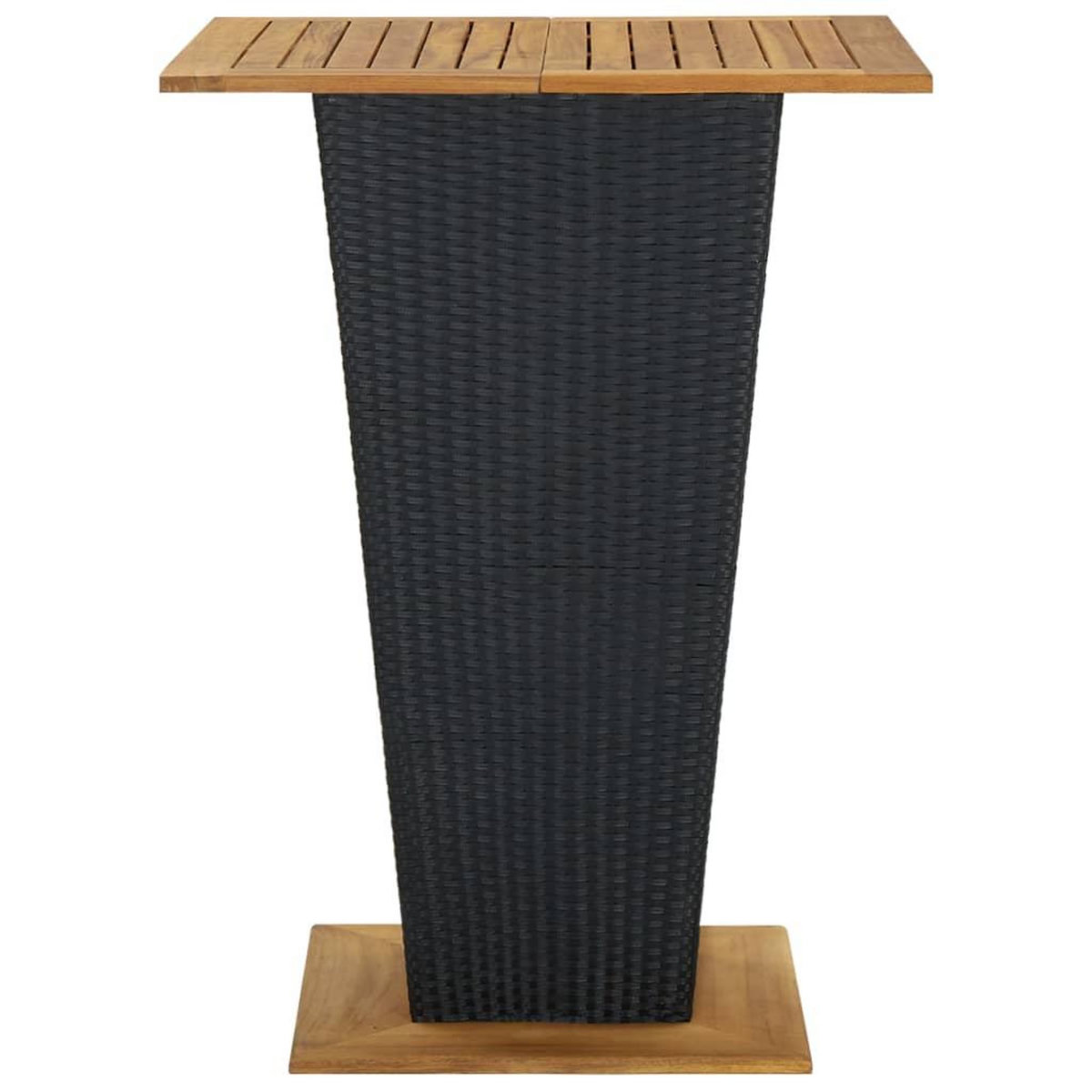 VIDAXL Ensemble de bar de jardin 5 pcs et coussins Resine tressee Noir