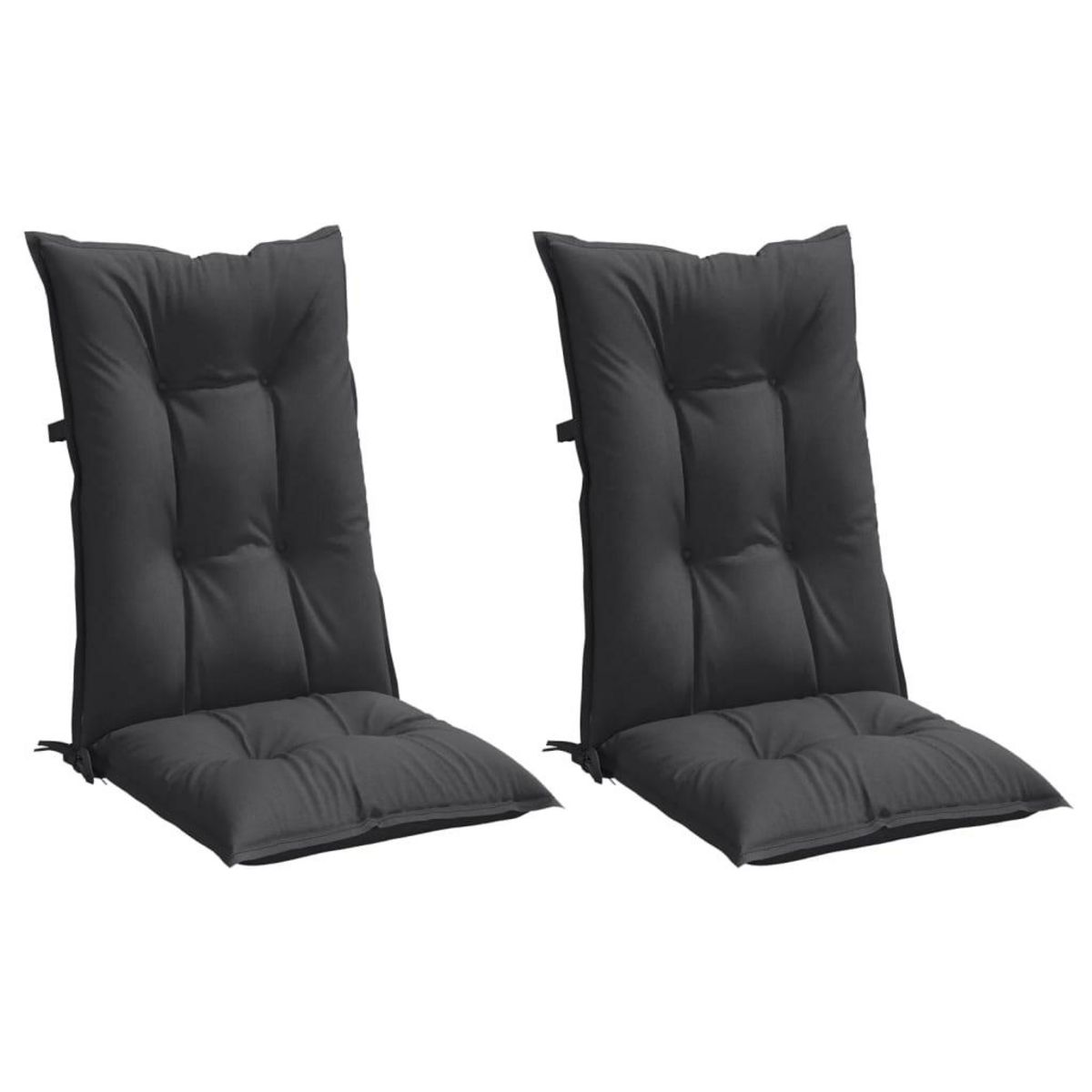 VIDAXL Coussins de chaise a dossier haut lot de 2 anthracite melange