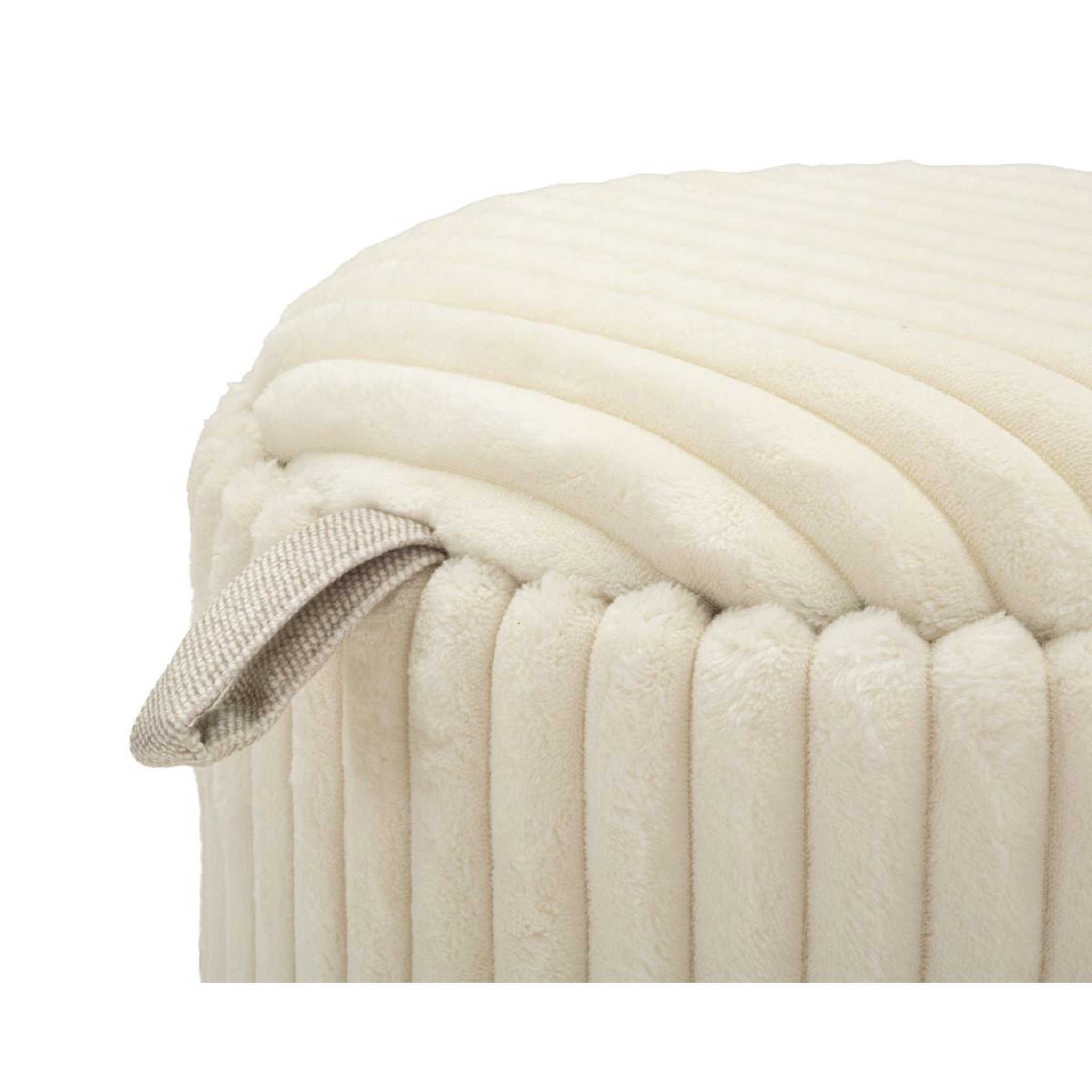 Voir la diapositive 3 : Paris Prix Lot de 2 poufs coffre  goteborg  42cm blanc