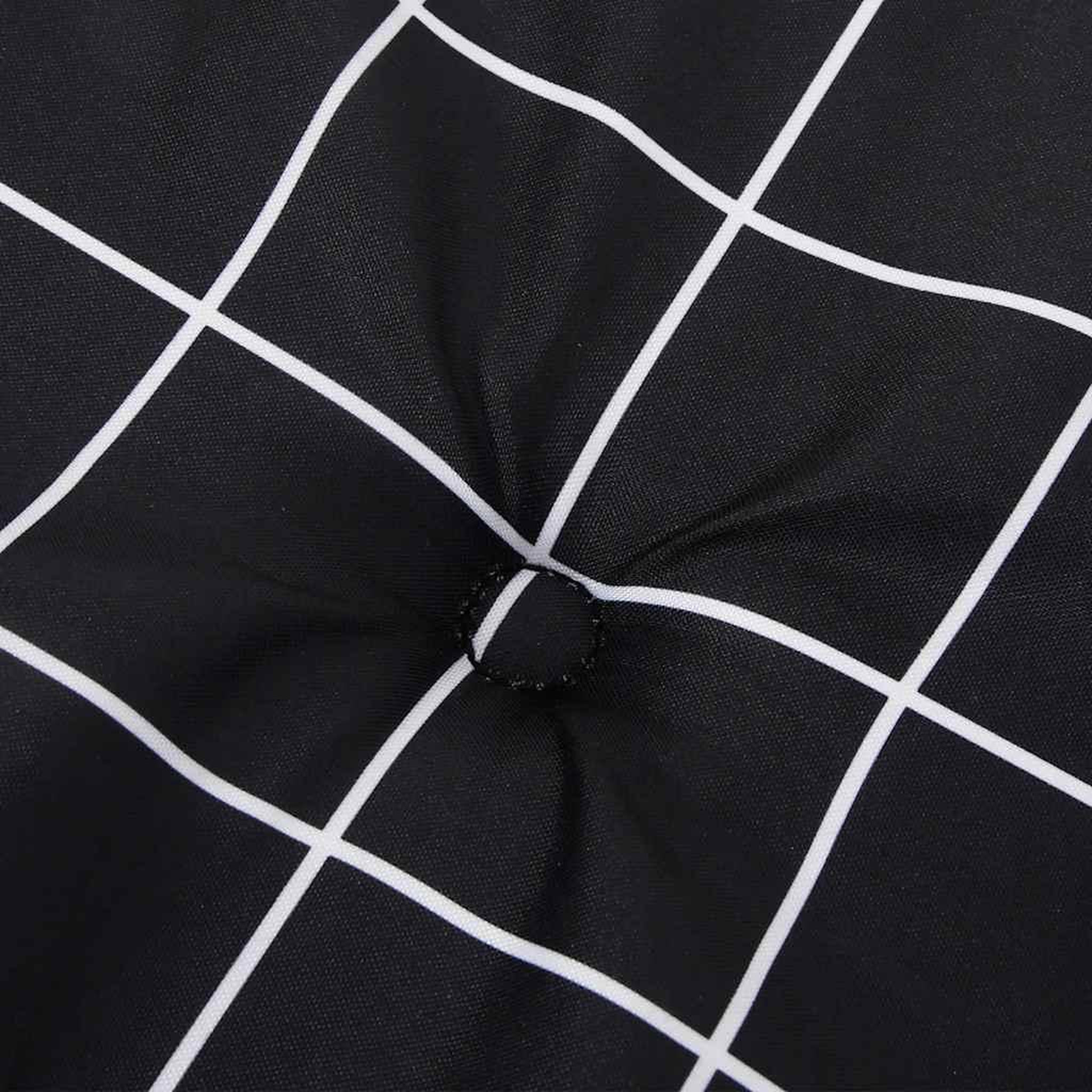 Voir la diapositive 5 : VIDAXL Coussin de banc de jardin carreaux noir 120x50x3cm tissu oxford